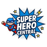 Superhero Central cartoon superhero logo for kids party entertainment in Sydney