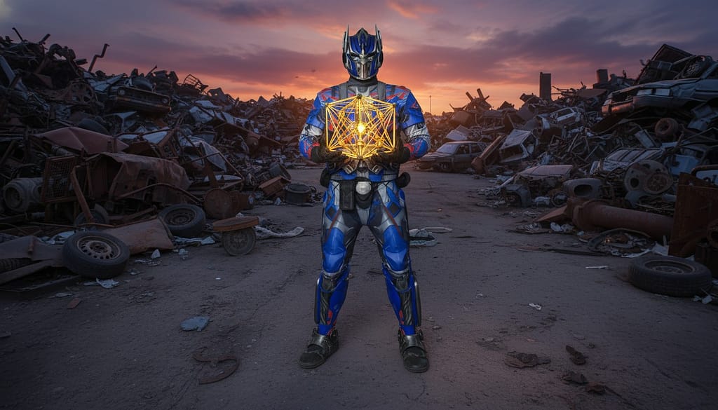 Optimist Prime in action – in-character adventurer entertainer for Sydney kids’ parties.