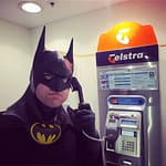 FruitBatman in action - in-character superhero entertainer bringing comic-style adventure to Sydney kids’ parties.