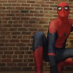 web-slinging superhero party entertainer Sydney - Spyder Man, striking an action pose for kids parties in Sydney