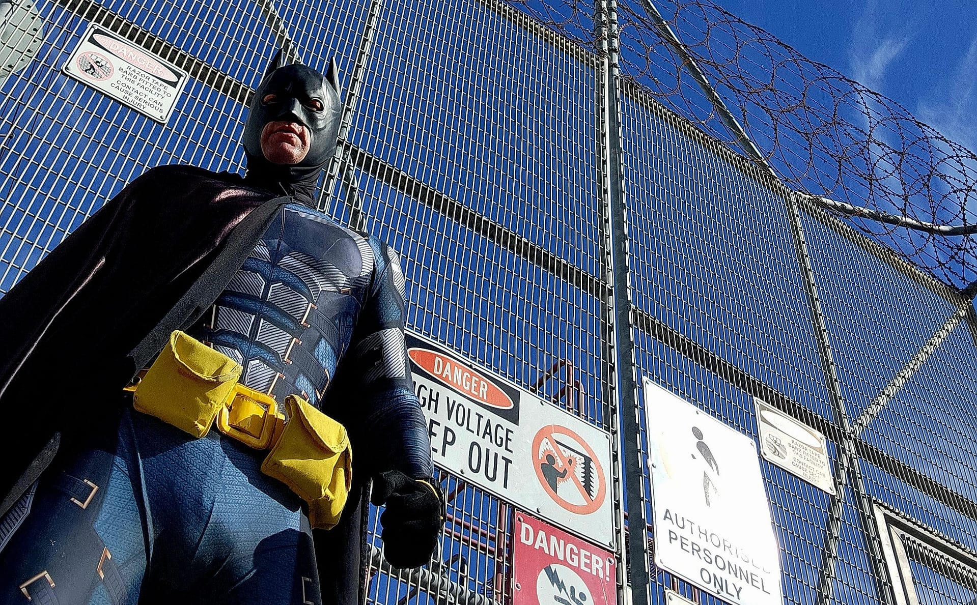 Batman bringing kids party entertainment to Sydney, one cool pose at a time.