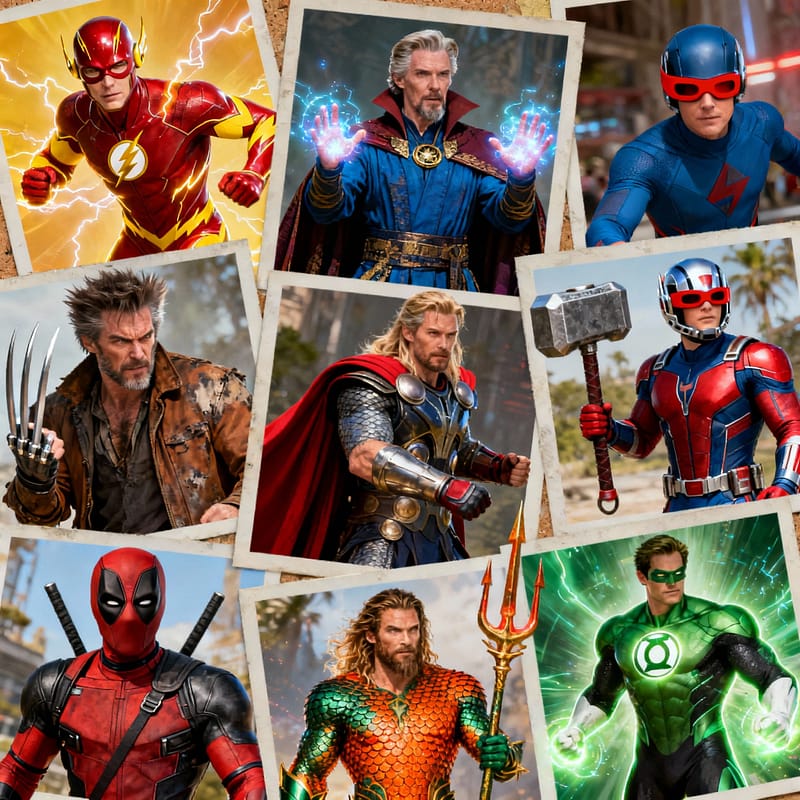 A collage of potential superheroes we could bring out